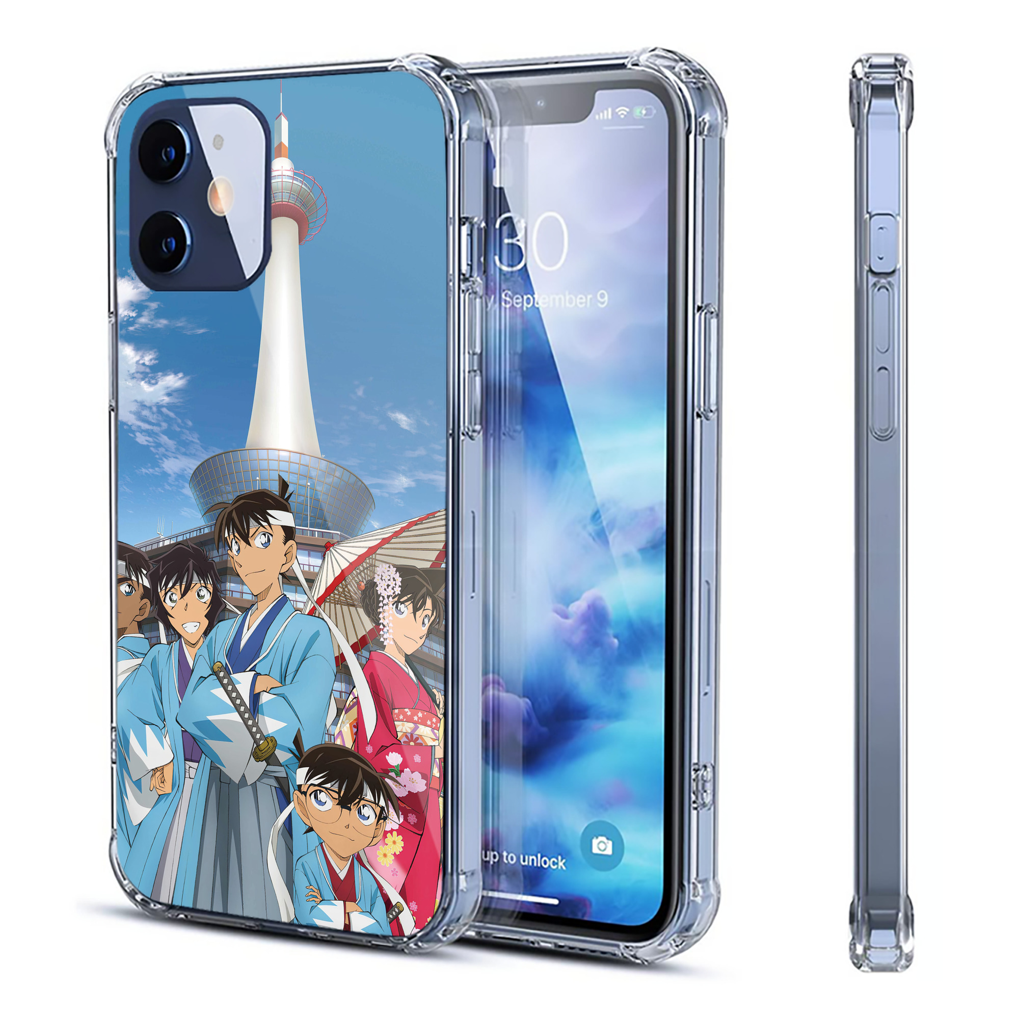 （画像用） 名探偵コナン Detective Conan 【iPhone 12シリーズ対応】透明スマホケース（クリアソフトケース）